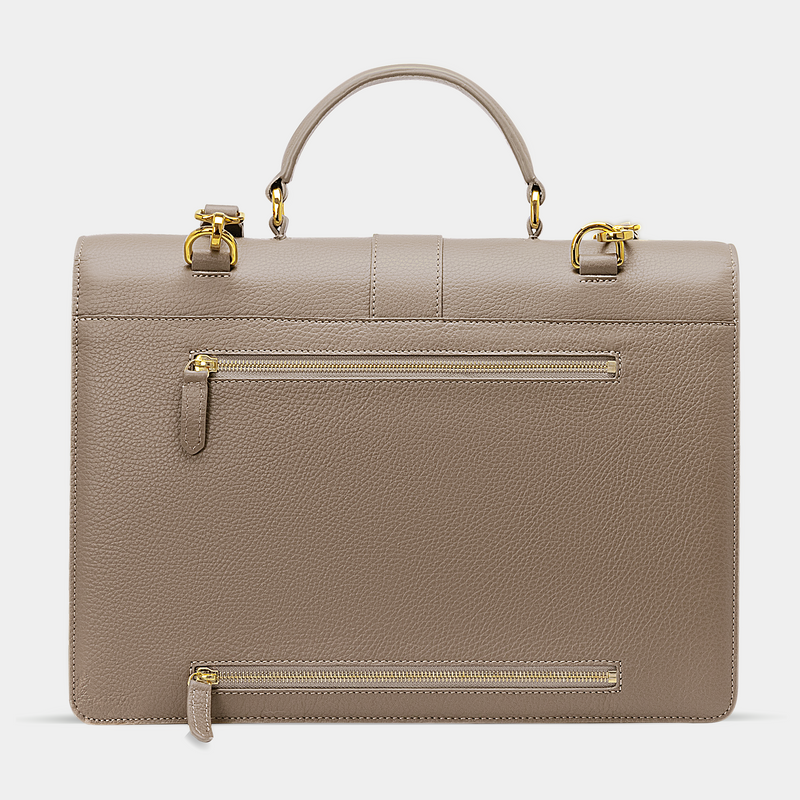 Crossbody Laptop Bag – Gold And Camel Leather Computer Bag For Women